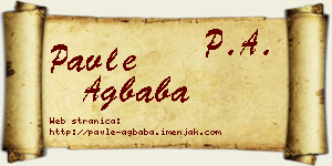 Pavle Agbaba vizit kartica